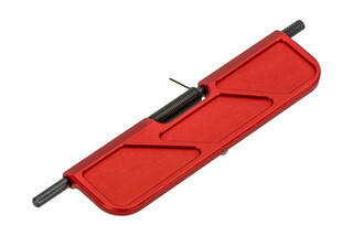 Timber Creek Outdoors billet ar 15 dust cover with red anodized finish.